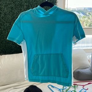 NWOT boys short sleeve hoodie shirt
